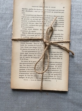 复古外文英文麻绳捆绑装饰摆件