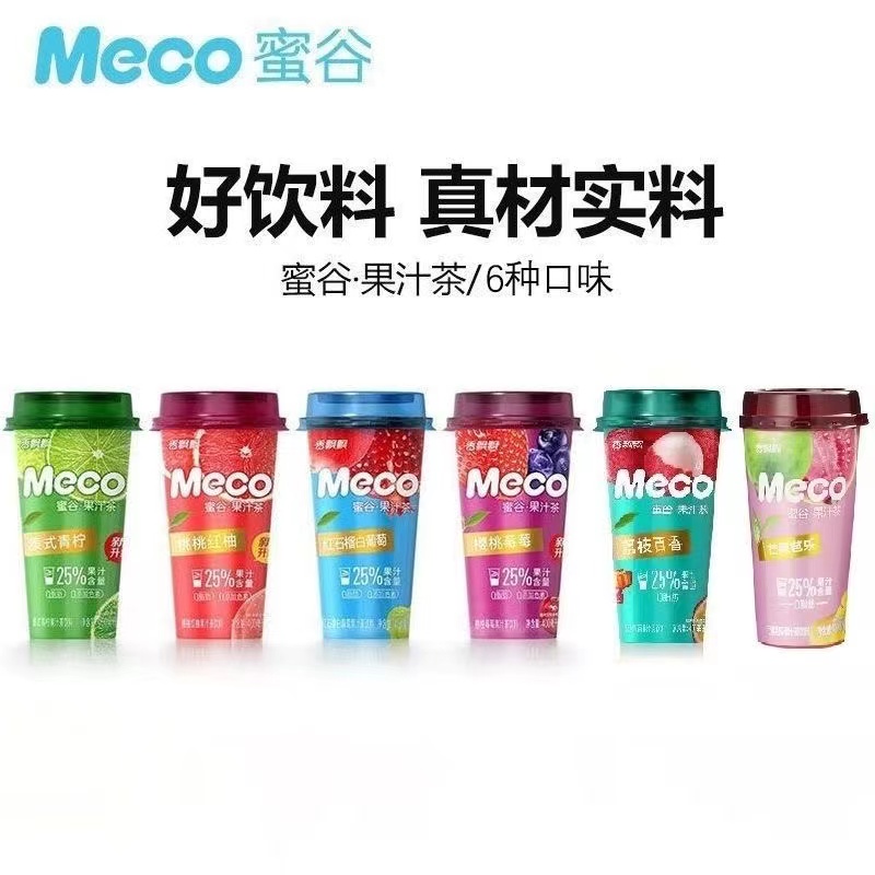 香飘飘meco蜜谷果汁茶400ml*15杯装网红整箱果汁饮品密谷茶饮料 - 图2