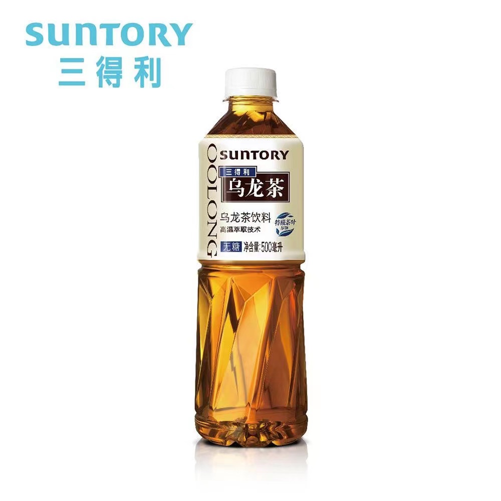 SUNTORY三得利低糖乌龙茶500ml*15瓶0卡无糖茶饮料乌龙茉莉味整箱 - 图2