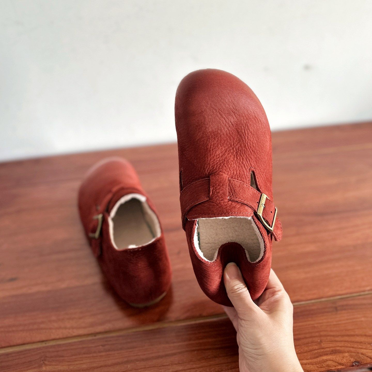 【烁掌柜】冬款复古文艺手工真皮女鞋头层牛皮平底圆头勃肯鞋棉鞋,淘宝优惠券,粉丝福利购,淘宝优惠卷