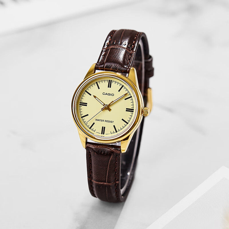 Casio卡西欧手表女石英指针简约学生考试防水手表LTP-V001 - 图0