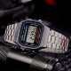 Casio watch men's retro small square small silver nugget student sports waterproof women's watch electronic watch A168WA-1