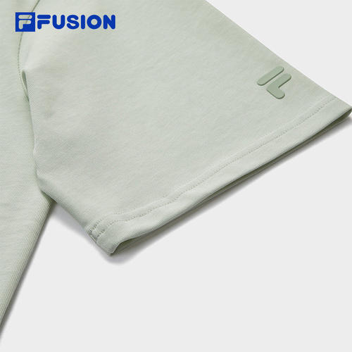 FILA FUSION斐乐潮牌男子针织短袖衫2026夏季新款休闲宽松纯棉T恤 - 图3