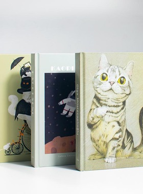 儿童房绘本真书摆件猫猫卡通装饰酒店娱乐区装饰摆件