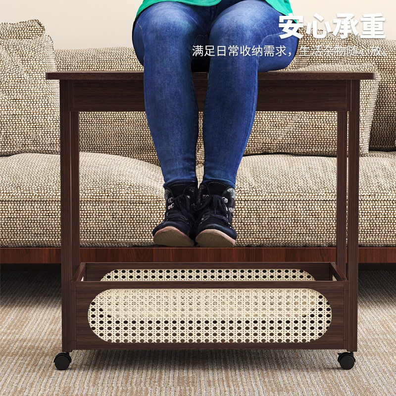 小推车带轮可移动多功能折叠茶几客厅沙发边几实木茶桌多用折叠桌,淘宝优惠券,粉丝福利购,淘宝优惠卷