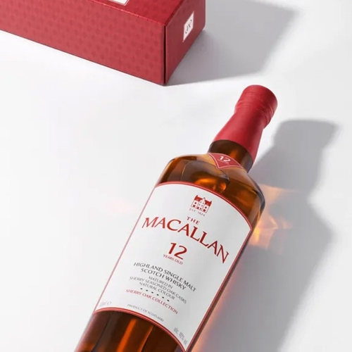 Macallan 麦卡伦12年 单雪莉桶单一麦芽威士忌700ml进口洋酒正品 - 图0