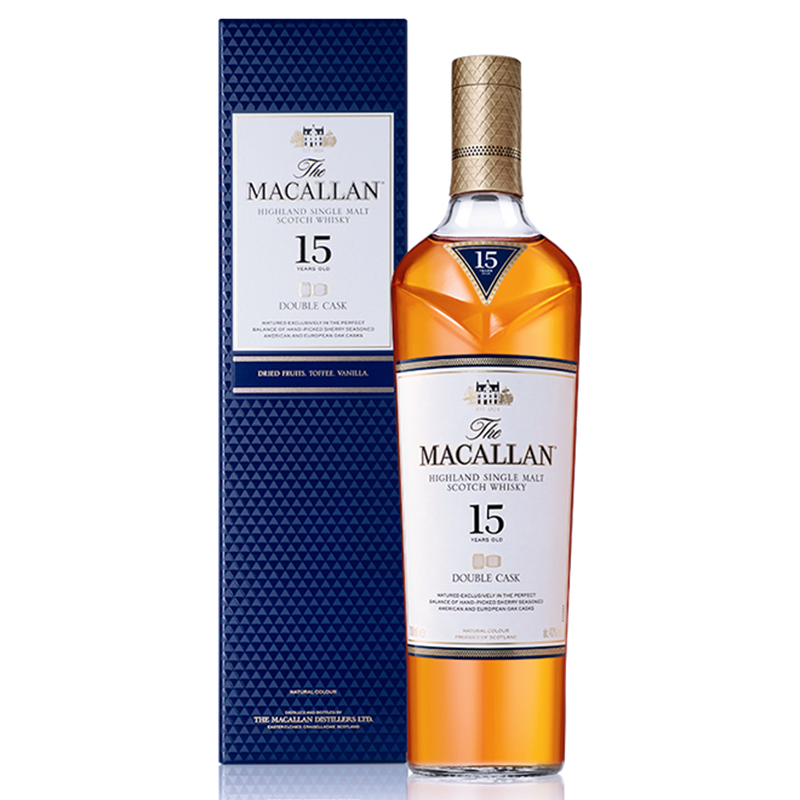 麦卡伦15年蓝钻双桶 Macallan 双雪莉桶单一麦芽苏格兰威士忌洋酒 - 图3