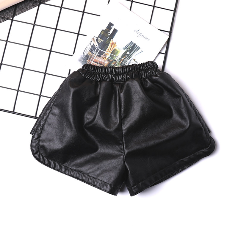 女童皮短裤春秋冬童装中大童热裤皮裤儿童裤子外穿小女孩pu皮短裤,淘宝优惠券,粉丝福利购,淘宝优惠卷