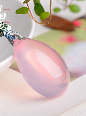 天然粉色水晶原石项链假一赔十