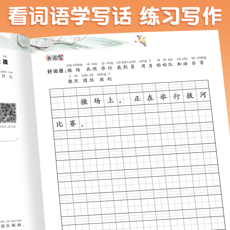 看图写话一二年级每日一练上册下册阅读理解专项训练小学语文看图说话思维导图素材积累人教版教材同步练习册课外书老师推荐天天练