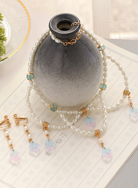 新款古风饰品项圈汉服项链古装可爱汉服流苏配饰仙女儿童超仙头饰