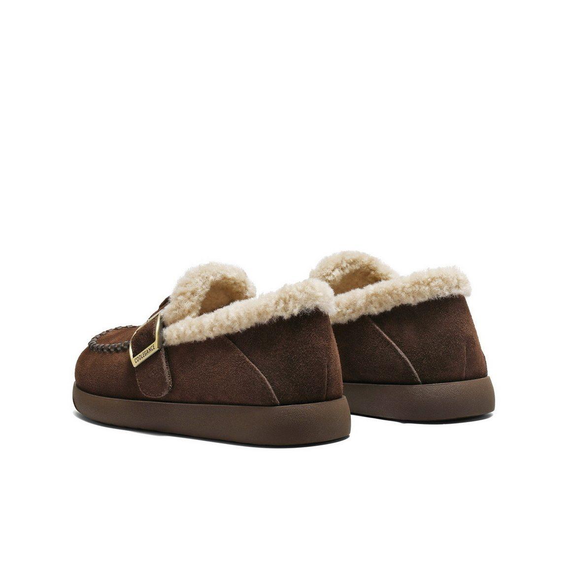 专柜正品百丽2026春新款女鞋复古厚底勃肯鞋保暖毛毛单鞋F3W1DAM6,淘宝优惠券,粉丝福利购,淘宝优惠卷