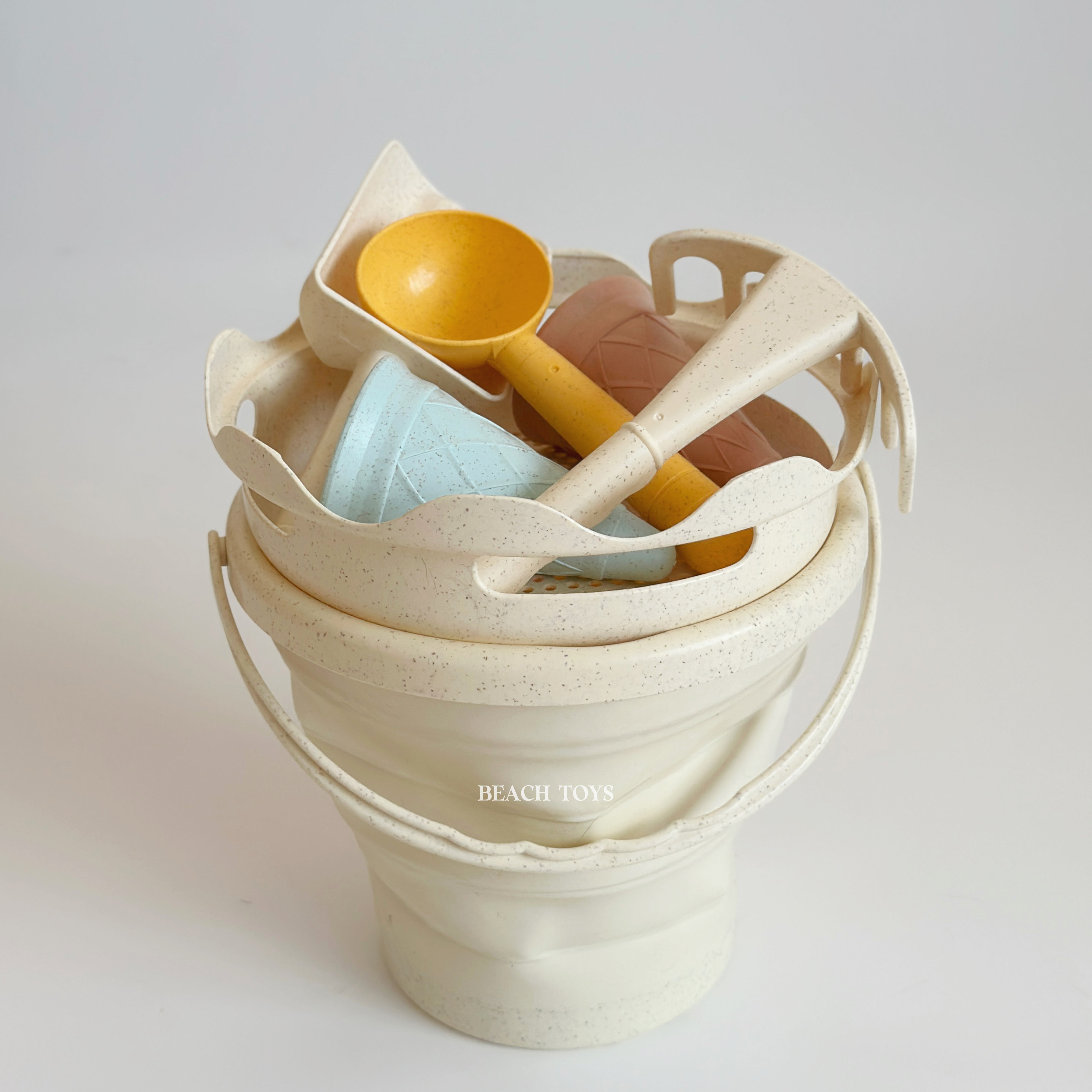 儿童可折叠沙滩桶玩具便携挖沙土工具铲子桶套装宝宝海边玩沙戏水,淘宝优惠券,粉丝福利购,淘宝优惠卷