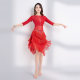 Belly dance practice clothes set can cover or reveal the belly