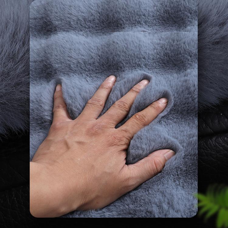 冬季汽车坐垫毛绒单片泡泡绒加厚加密新款保暖兔毛绒通用后排座垫