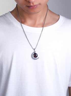 十二星座吊坠森系钛钢搭配项链男