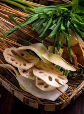 定制尺寸网红串串麻辣烫马路竹编