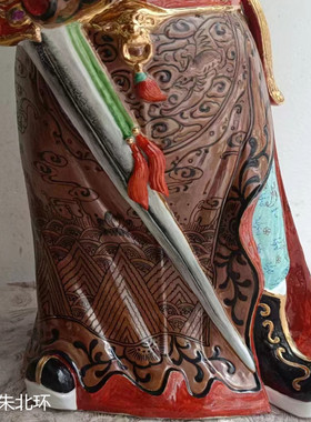 景德镇雕塑瓷器站钟馗神像26寸