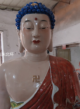 100CM154大号三宝佛瓷站像供奉