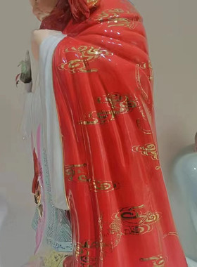 长辈生日礼物红衣老寿星神像摆件