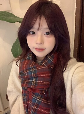 星月豚骨一颗苹果显白红色围巾女
