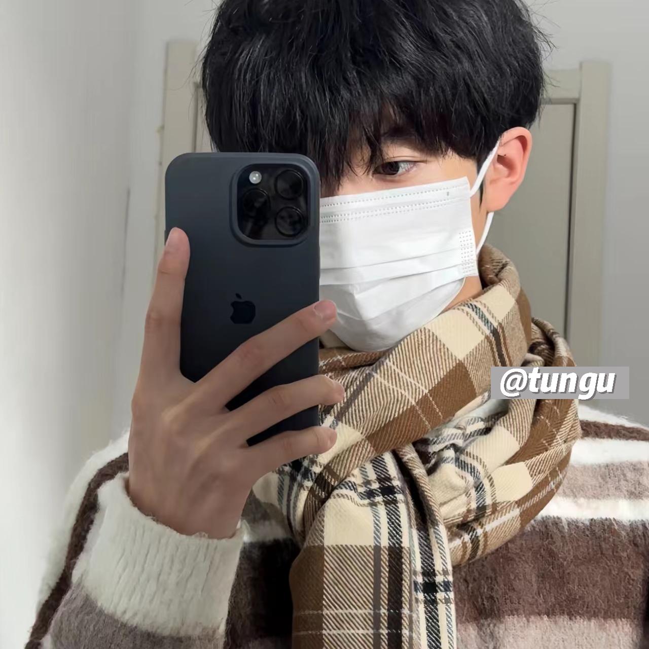 星月豚骨原版“松栗奶油”自制棕色格百搭围巾学生JK日系围脖男女 - 图2