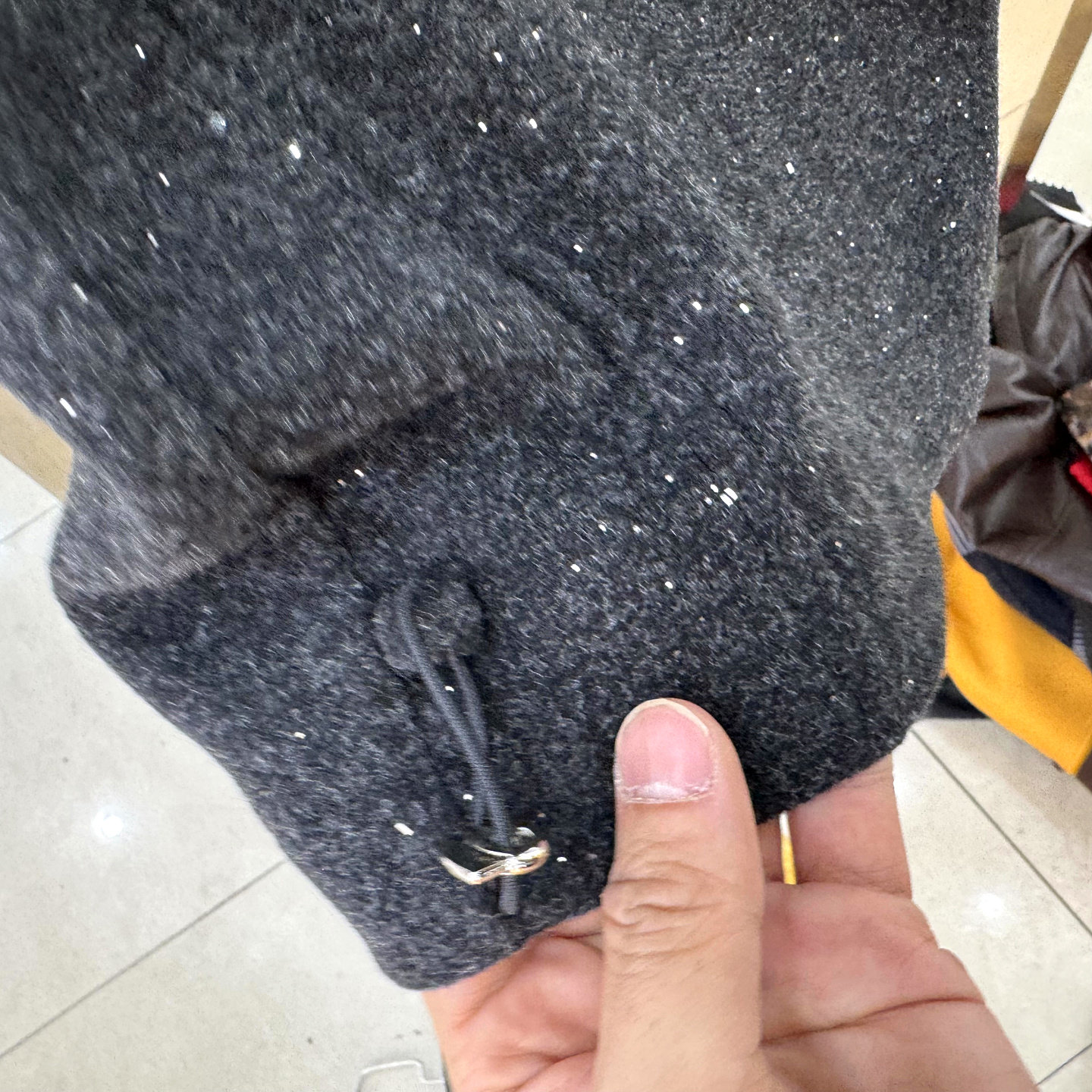 261K012 撞色抽绳松紧腰满天星亮片休闲阔腿直筒裤卫裤女裤春2026,淘宝优惠券,粉丝福利购,淘宝优惠卷