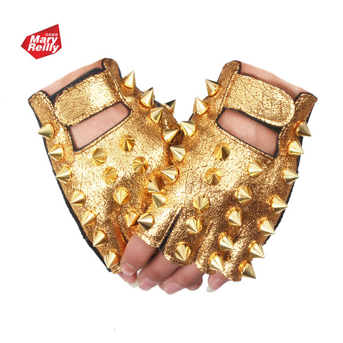 小孩舞台手套男成人DS歌手儿童演出JAZZ爵士舞朋克街舞摇滚手套 - 图3