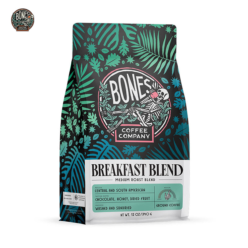 Bones Coffee-白骨咖啡 Breakfast Blend 早餐综合中度咖啡豆340g - 图0