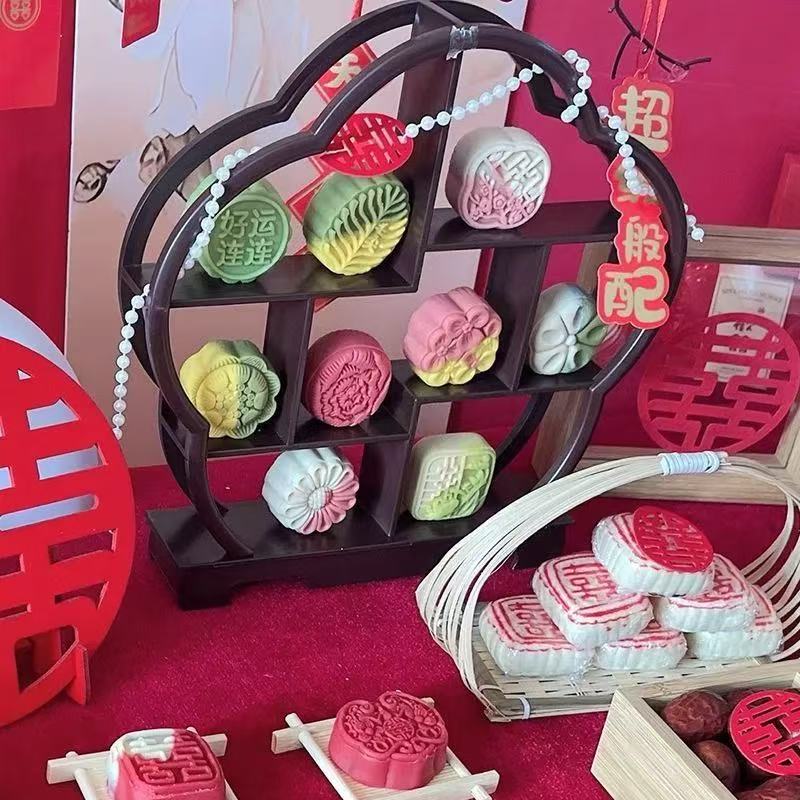 喜饼中式结婚糕点茶味月饼高档茶点散装桃山皮订婚糕点中秋节礼品