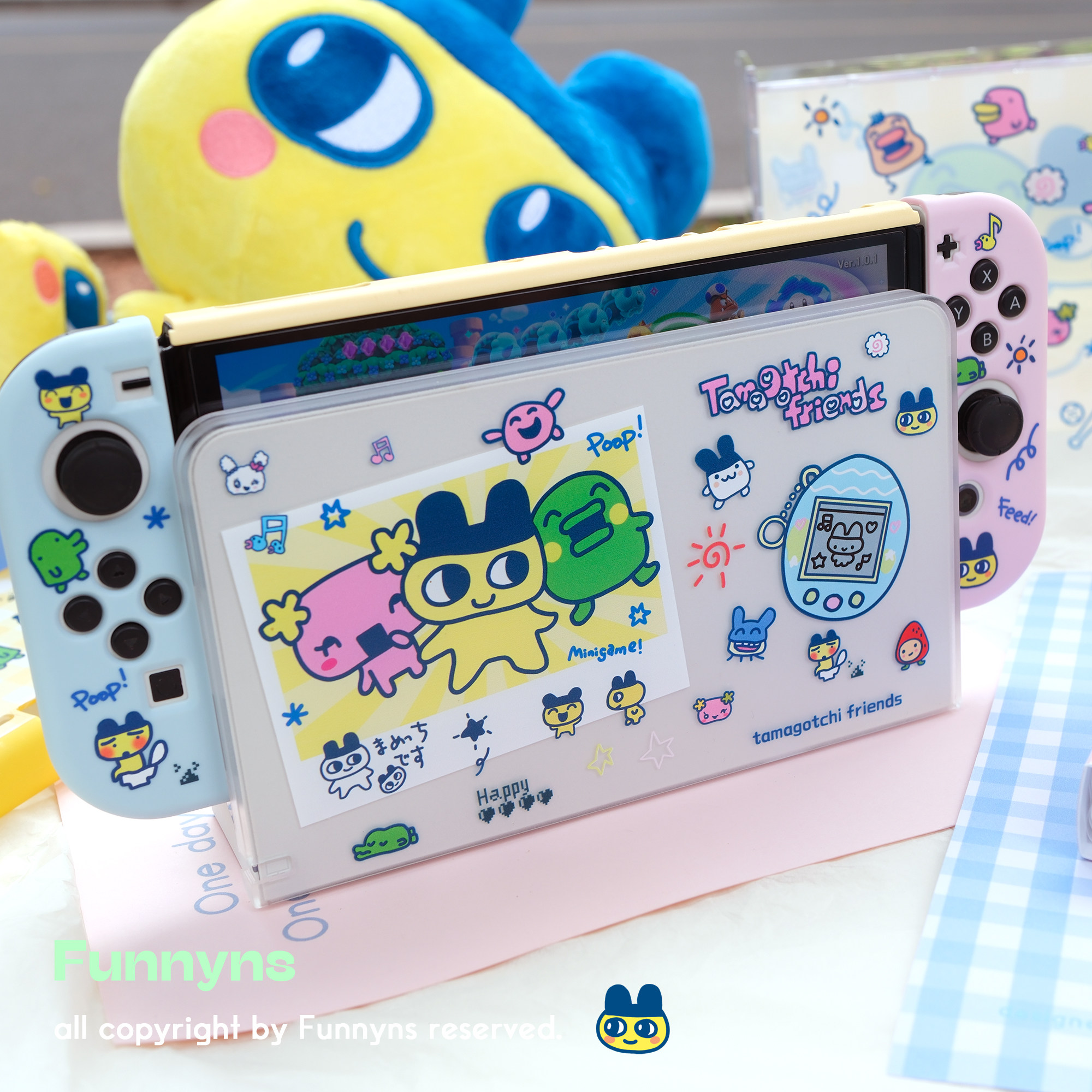 超可爱撞色拓麻歌子 switch2代 oled保护套Switch配件lite防尘罩,淘宝优惠券,粉丝福利购,淘宝优惠卷