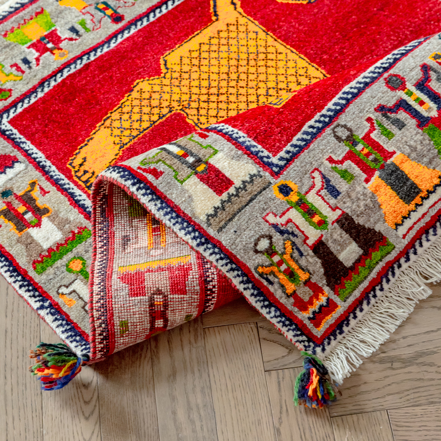 视觉味道 动物系列 伊朗进口羊毛地毯手工挂毯波斯中古风创意狮子,淘宝优惠券,粉丝福利购,淘宝优惠卷