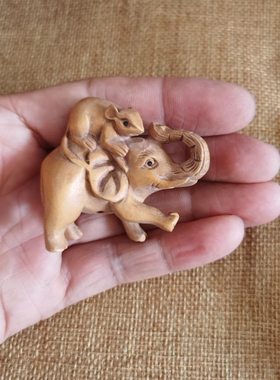 云水黄杨木包挂工艺品