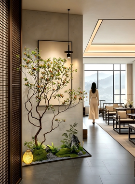 高端会所景观装饰大型海岛春花