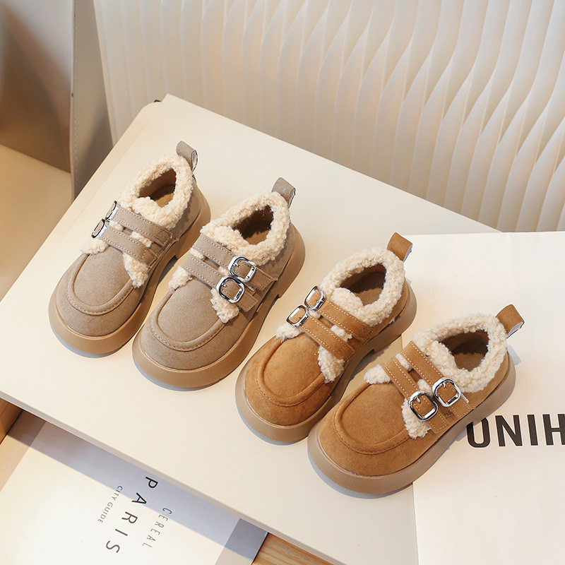 儿童棉鞋2024冬季新款加绒勃肯鞋男童女童通用韩版加厚保暖乐福鞋,淘宝优惠券,粉丝福利购,淘宝优惠卷