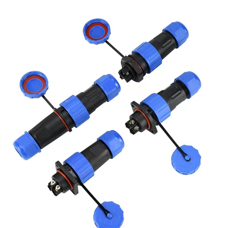 IP68免焊接电线电缆防水公母对接快速电源连接器工业航空插头插座