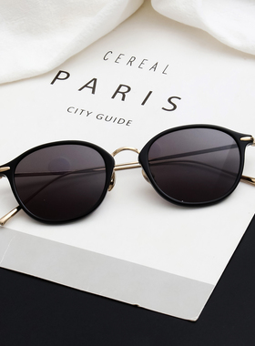 原.版 高级感椭圆形可折叠眼镜框女近视无度数防蓝光小框墨镜小脸