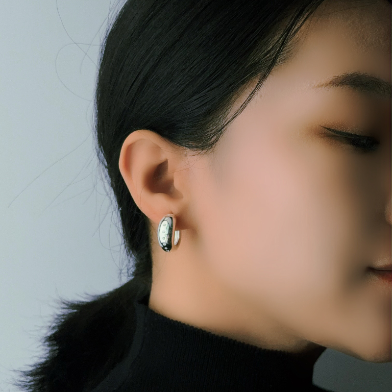 WZ&SILVER设计师款通体S925银镶钻耳圈重工高级百搭时尚简约,淘宝优惠券,粉丝福利购,淘宝优惠卷