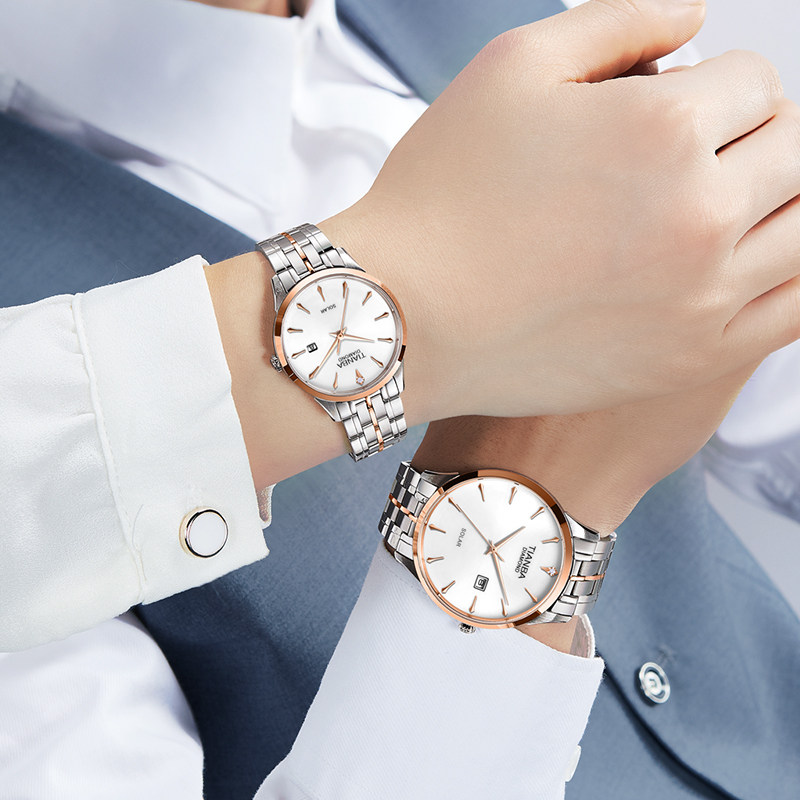 天霸光能表时尚太阳能防水男石英表 天霸国产腕表