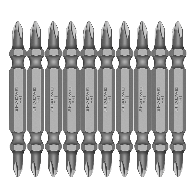 少威PH1-PH1-4.5-65-6.35双头十字批头电动螺丝刀气动批头风批头 - 图3