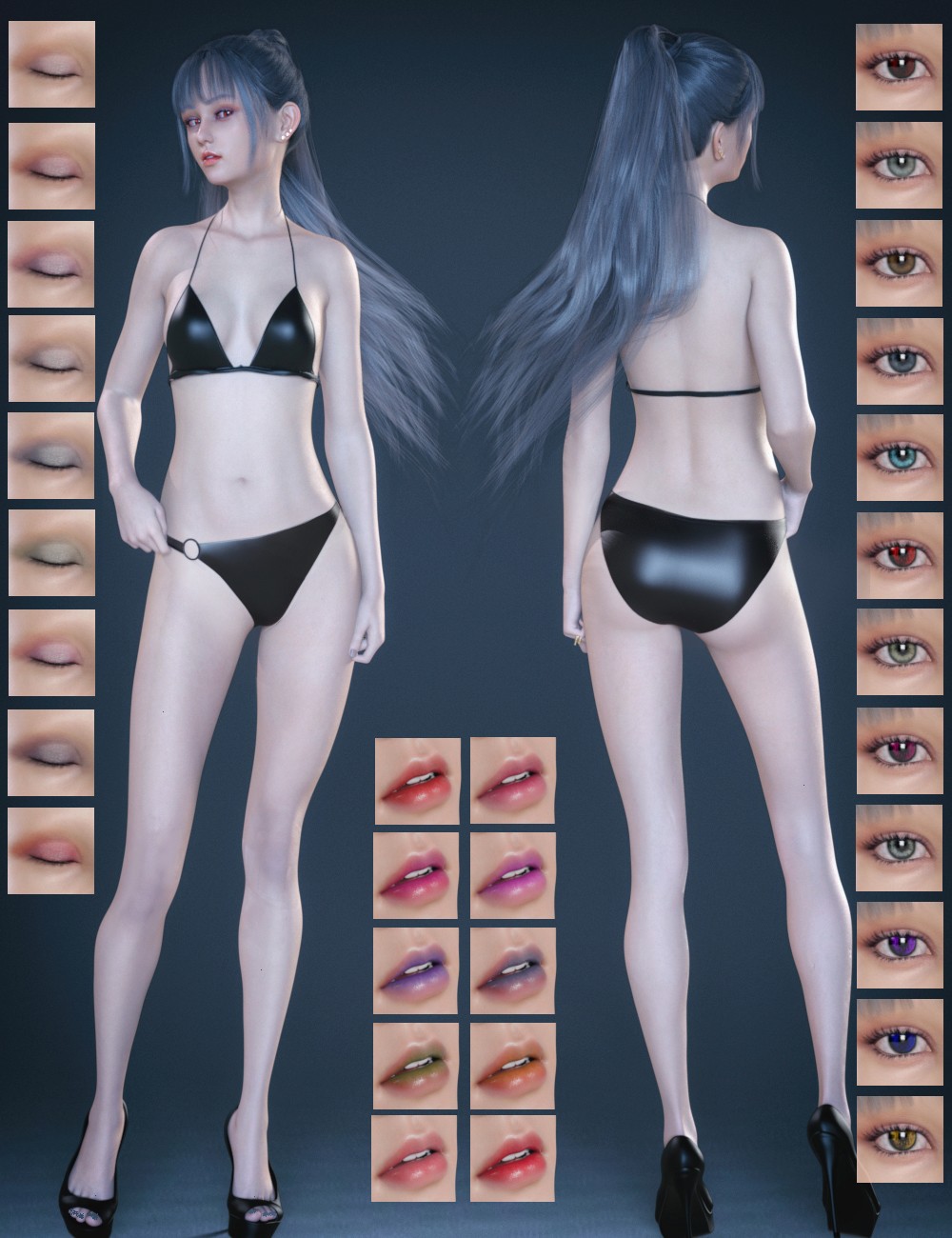 Daz3D Studio 亚洲美女人物模型素材M01可导MAYA MAX U3D UE4 CC3 - 图2
