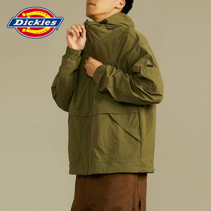 Dickies 春夏  工装休闲连帽夹克外套男女情侣宽松教练夹克