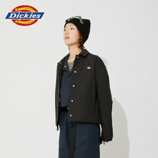 【Dickies】小LOGO休闲翻领女式教练夹克