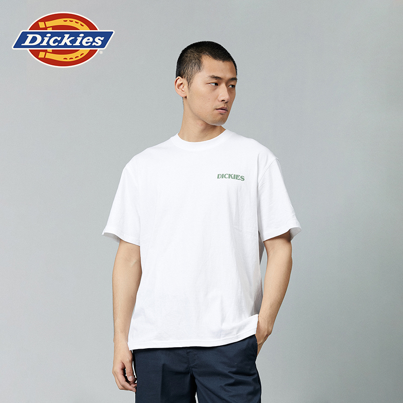 Dickies24春夏新款男女情侣同款背后印花宽松圆领短袖T恤内搭 - 图3