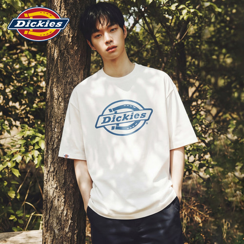 Dickies帝酷适短袖男新款潮牌百搭圆领亲肤印花宽松简约T恤上衣M - 图0