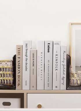 跨境竞技场建筑模型雕塑摆件书挡轻奢假书整理书立架玄关柜装饰品