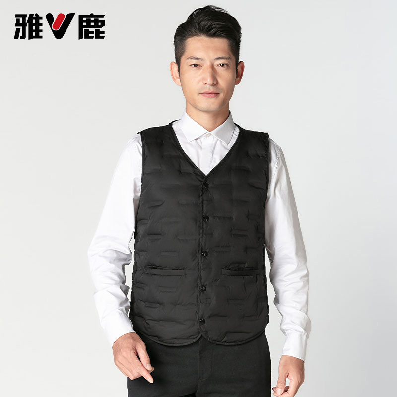 雅鹿冬季羽绒马甲男士大码保暖背心中老年内穿轻薄马夹羽绒服内胆,淘宝优惠券,粉丝福利购,淘宝优惠卷