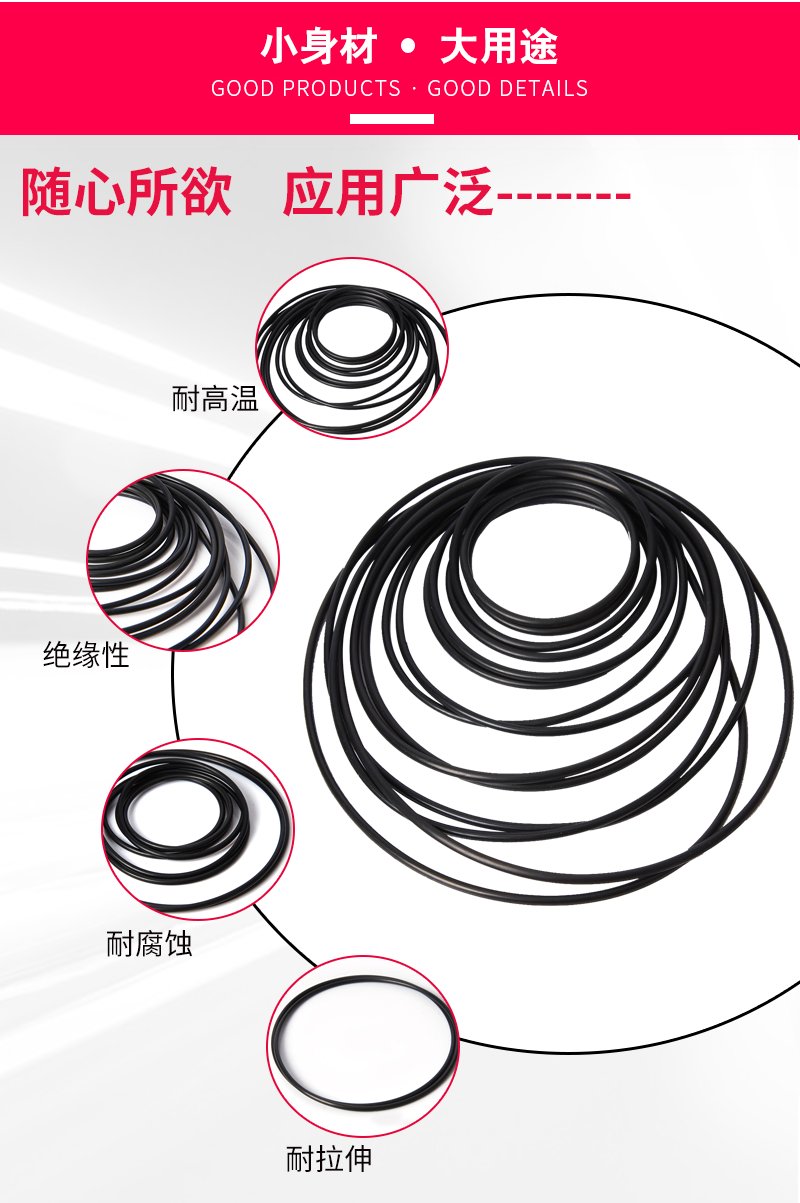 2.5mm线径橡胶O型圈 唱机皮带 耐油 耐磨 各种长度 截面2.5毫米 - 图1