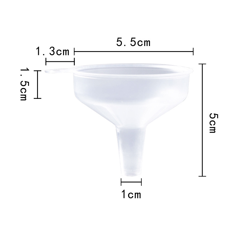 透明小口径液体分装塑料漏斗化妆小号迷你漏斗洗车液原料分装 - 图3