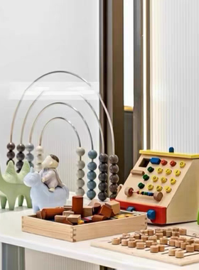 YOUPIN儿童房木质桌面玩具摆件